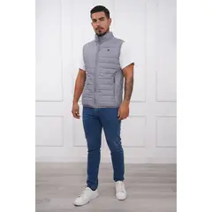 MASSERANO - CHALECO ACOLCHADO PARA HOMBRE - GRIS CLARO