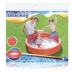 BESTWAY - Pileta Inflable Redonda Tres Anillos rojo