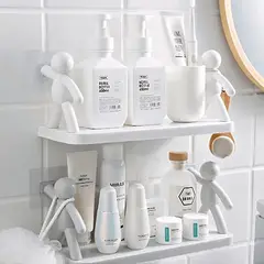 GENERICO - Estante Repisa Flotante Organizador de Pared Humanoide Blanco pack 3 unidades