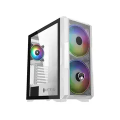 ANTRYX - Caja Mid Tower Fx Cruiser Argb Blanca Con Iluminación Rgb Y Amplio Espacio Para Com