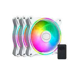 COOLER MASTER - Ventilador 120Mm Mf120 Halo 3 En 1 Con Control Blanco - Rendimiento Silencio