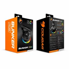 COUGAR - Tensor De Cable De Mouse Bunker Rgb - Soporte Ajustable Y Gestión De Cables Ilumina