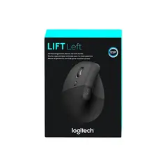 LOGITECH - Mouse Ergonómico Lift Vertical Para Zurdos, Inalámbrico Bluetooth, Color Negro.