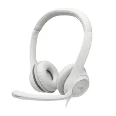 LOGITECH - Auriculares H390 V2 Usb En Color Blanco Con Micrófono Y Cancelación De Ruido