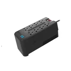 FORZA - Estabilizador Fvr-1222Usb 1200Va, 600W, 8 Tomas Y 2 Puertos Usb - Protección Y Conec