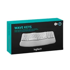 LOGITECH - Teclado Ergonómico Ergo Wave Inalámbrico Bluetooth En Color Blanco - Modelo 920-0
