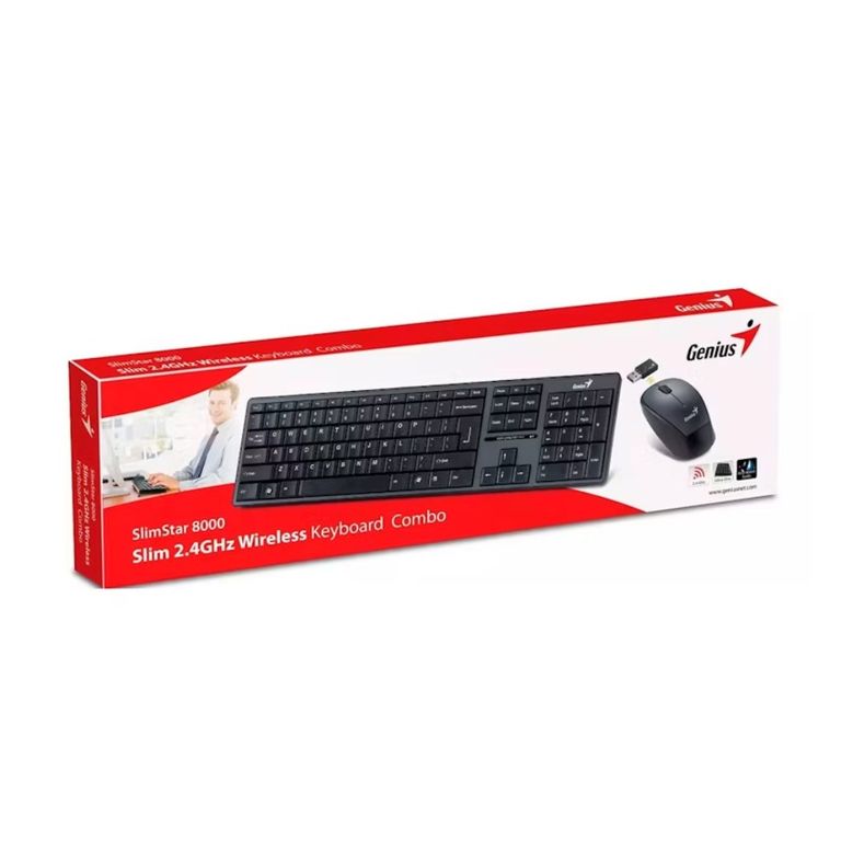 Teclado Slimstar 8230 Y Mouse Inalámbricos Bluetooth Multimedia - Color Negro