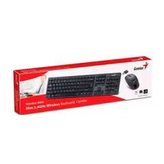 GENIUS - Teclado Slimstar 8230 Y Mouse Inalámbricos Bluetooth Multimedia - Color Negro