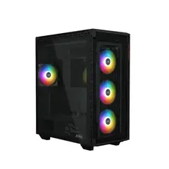 XPG - Caja Mid Tower Battle Cruiser Ii Con 4 Ventiladores Argb, Color Negro, Gran Capacidad