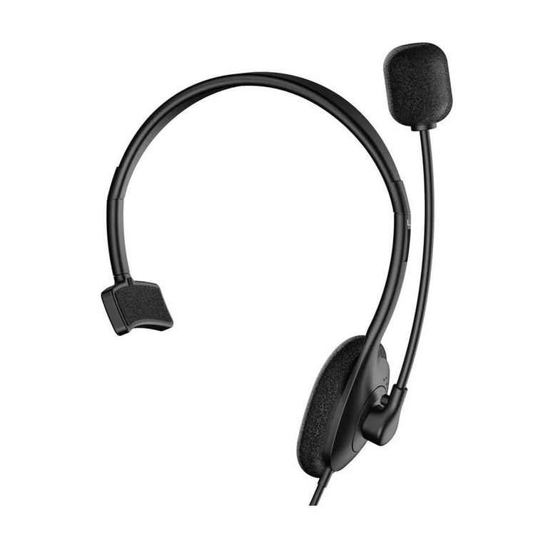 Audífono Hs-100U Mono Usb Negro Con Micrófono – Ideal Para Gaming Y Videoconferenci