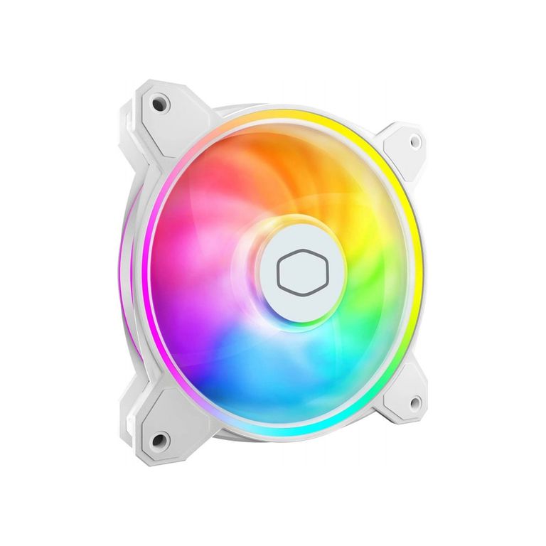 Mf120 Halo 2, Ventilador De 120Mm Blanco Con Rgb Y Alto Flujo De Aire