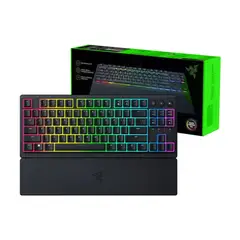 RAZER - Teclado Ornata V3 Low Profile Con Chroma Rgb, 10 Zonas, Color Negro Y Tecnología Mec