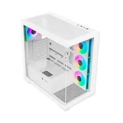 ANTRYX - Caja Mid Tower Fx 740 Argb Blanca Con Iluminación Rgb Y Excelente Ventilación