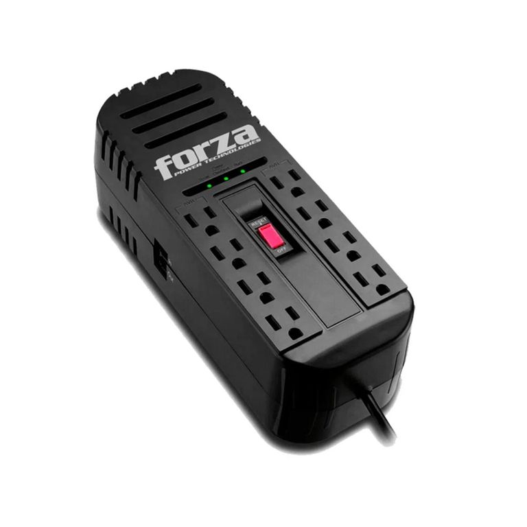 Regulador Automático De Voltaje 220 V - 8 Tomas De Corriente, 2200 Va, Externo, Efic