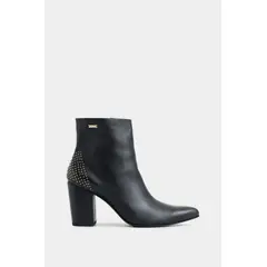 VELEZ - Vélez Botines Office Kira De Cuero Mujer Mini Taches Negro