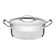 TRAMONTINA - Olla Baja de Acero Inoxidable 28 cm Profesional