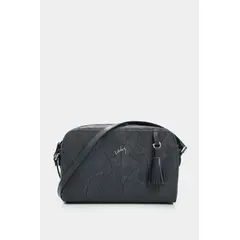 VELEZ - Vélez Morral Verona Cuero Mujer Placa Palmera Azul Oscuro