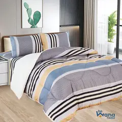 CASATEX - Edredón Tela Hipoalergénico con Carnero QUEEN + Set de Sábanas