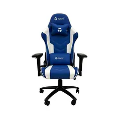 TEROS - Silla Gamer Te-8126B Con Diseño Azul Y Blanco, Comodidad Y Soporte Ergonómico