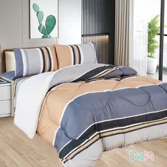 CASATEX - Edredón Tela Hipoalergénico con Carnero QUEEN + Set de Sábanas