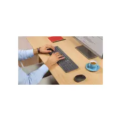 LOGITECH - Teclado Inalámbrico Mk235 Con Mouse Usb Color Negro Práctico Y Compacto Para Tu