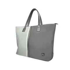 KLIP XTREME - Funda Para Laptop Klb-461Gr, 15.6", 1200D Poliéster, Gris/Blanco, Bolso Para M