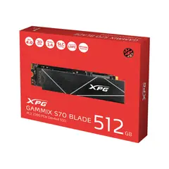 XPG - Ssd Adata Gammix S70 Blade 512Gb M.2 2280 Nvme 4.0 - Transferencia 7200Mb/S - Compatible C