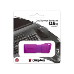 KINGSTON - Memoria Usb 128Gb Exodia M - Color Púrpura Neon, Rápida Y Compacta Para Almacenam