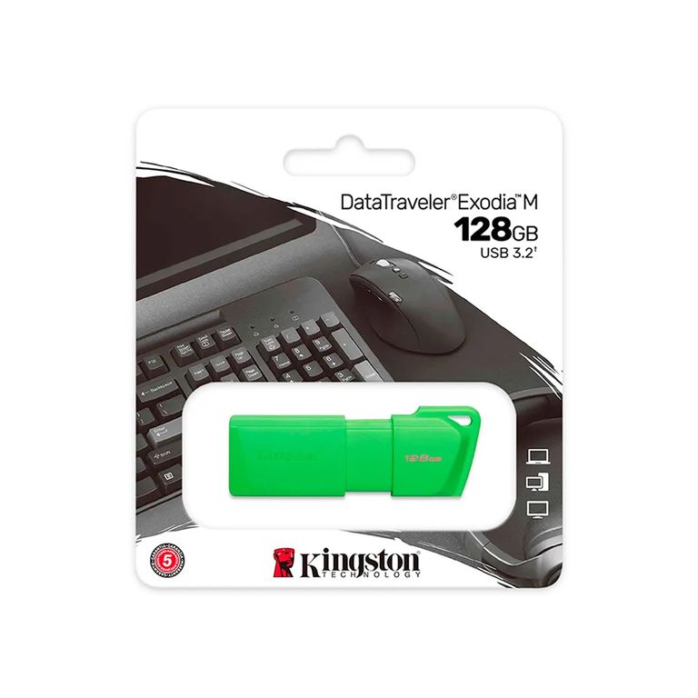 Memoria Usb 128Gb Exodia M En Verde Neón - Rápida Y Compacta Para Tu Almacenamien