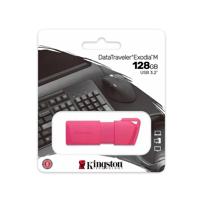 Memoria Usb Exodia M 128Gb Rosa Neon - Alta Velocidad Y Diseño Moderno