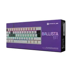 PRIMUS - Teclado Gaming Usb 2.0 Ergonómico Español, Conectividad Por Cable, Negro/Blanco