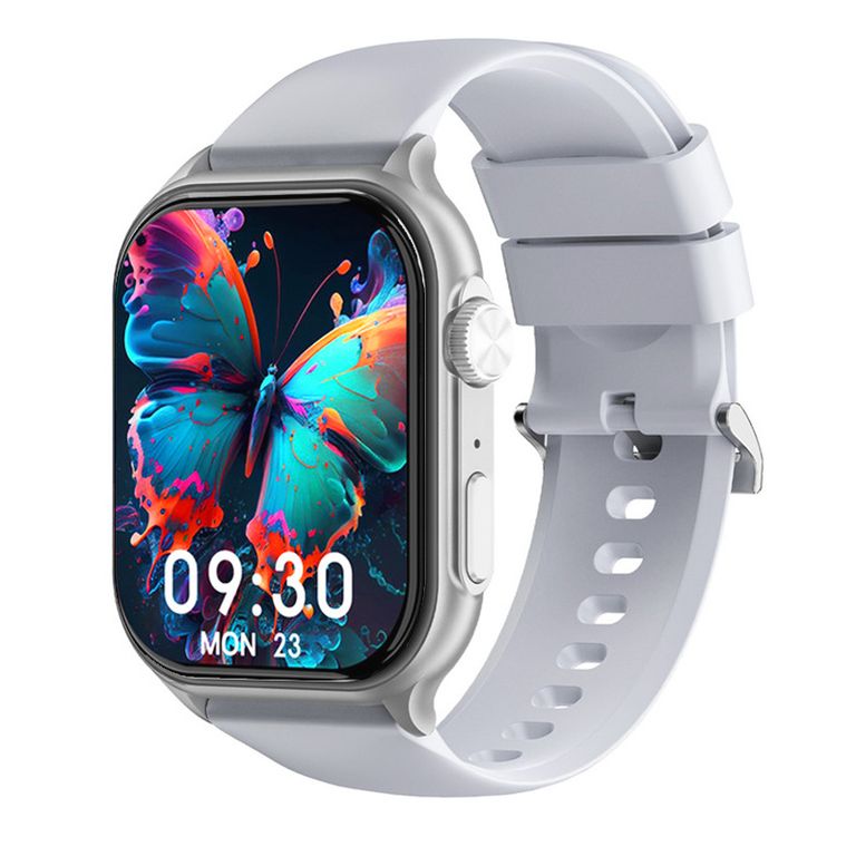 Reloj Inteligente F101 Bluetooth Smartwatch 1.96 Amoled -Plata