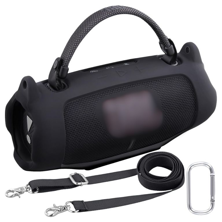 FUNDA PROTECTORA DE SILICONA PARA JBL CHARGE 6 COLOR NEGRO