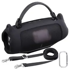 GENERICO - FUNDA PROTECTORA DE SILICONA PARA JBL CHARGE 6 COLOR NEGRO