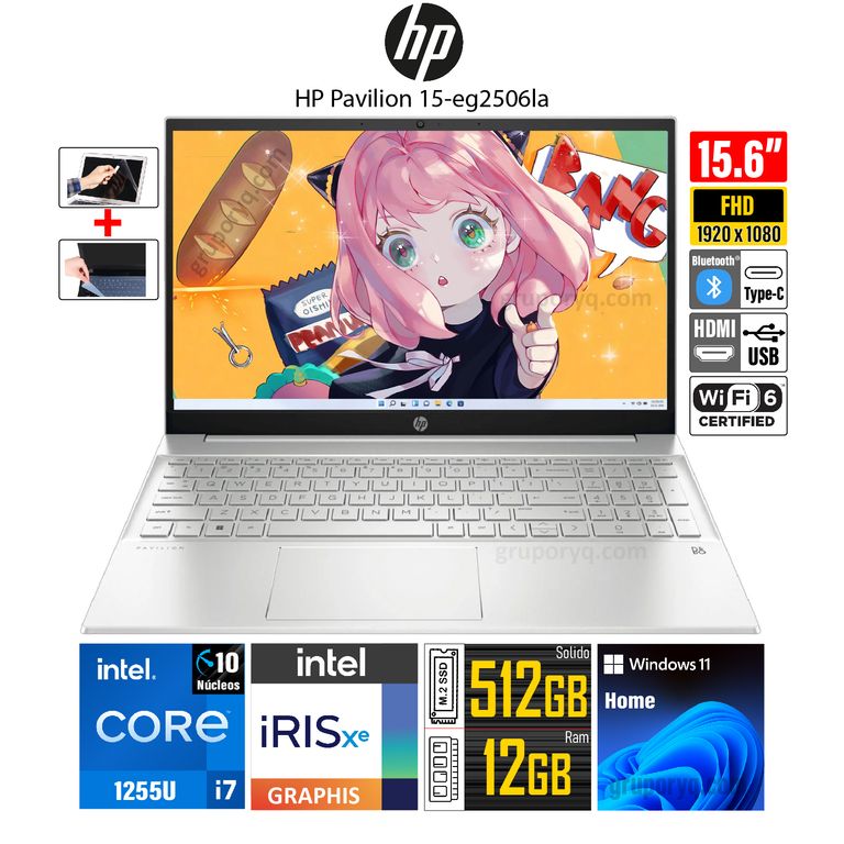Laptop Pavilion 15-EG2506LA Intel Core i7-1255U RAM 12GB SSD 512GB Pantalla 156 FHD - 91S39LA