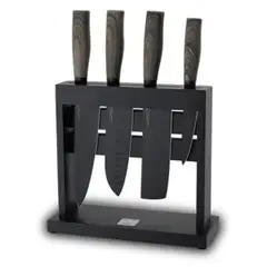 WAYU - SET DE CUCHILLOS DE ACERO INOXIDABLE CON SOPORTE