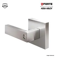 FORTE - Cerradura de Manija Dormitorio Cuadrada Acero Inoxidable