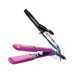 SIEGEN - Combo Alisadora SG-3540 Bright Purple y Rizador SG-2411 de 25mm