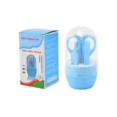 GENERICO - Kit de Cortauñas Portátil para Bebes 4 Piezas Celeste