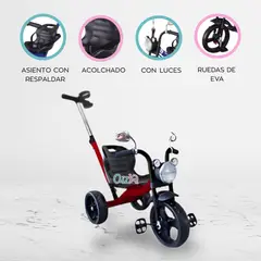 BABY KITS - Triciclo Guiador «MOTO TRIKE» Red