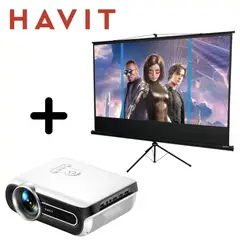 HAVIT - Combo Proyector PJ209A 450ansi + Ecram PS100