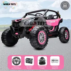BABY - Carro a Batería 4 x 4 King «COM-AN» Todo Terreno Pink