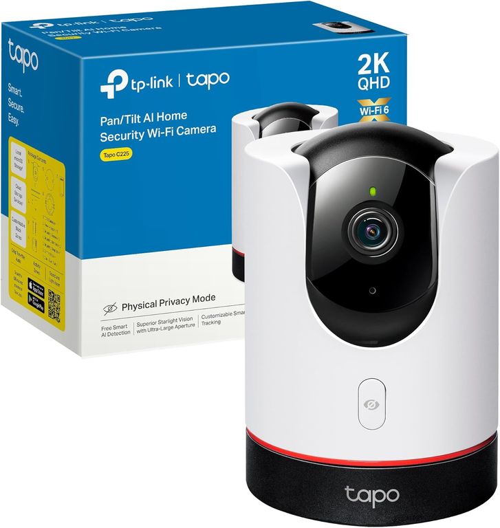 TP-Link Tapo C225 V2 Cámara Seguridad WiFi Interior 2K Blanca