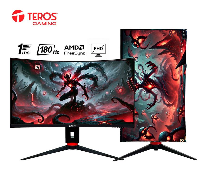 Monitor Gamer Curvo TE-2766G 27 FHD 180Hz 1ms FreeSync Pivot
