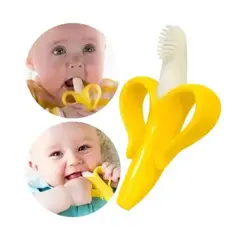 SANTOLEE - MORDEDOR DE SILICONA MODELO BANANA LIBRE DE BPA