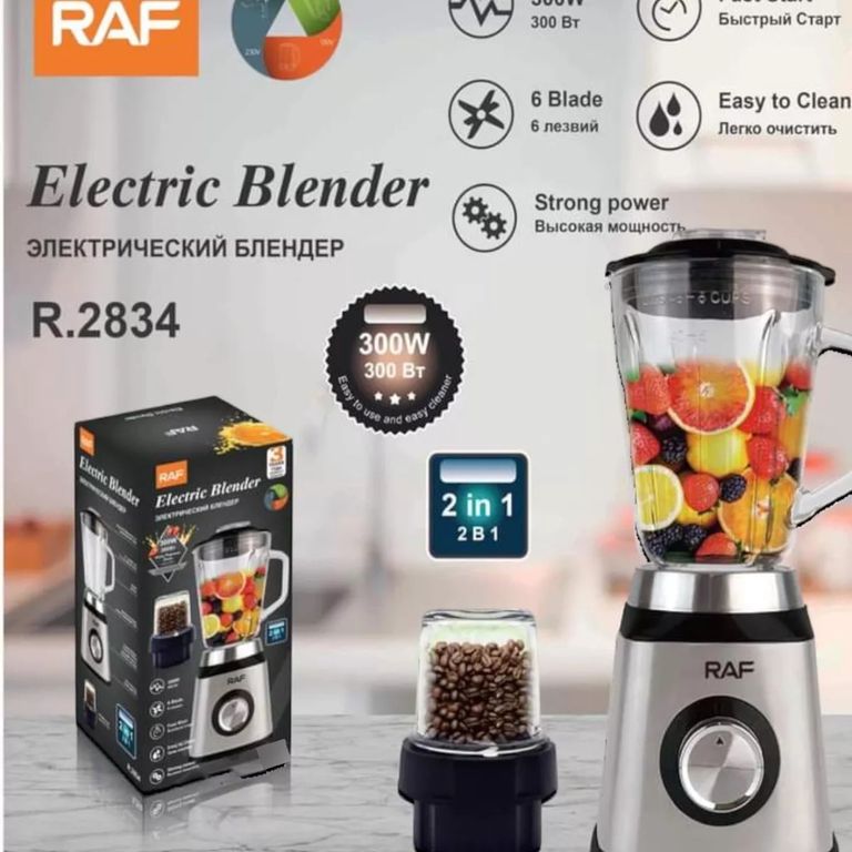 Licuadora Eléctrica 2 en 1 De 1.5 Litros RAF