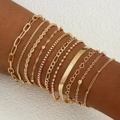 GENERICO - Conjunto De Pulsera 11 Piezas Para Mujer Modelo Boho