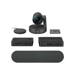 LOGITECH - Cámara Rally Kit Para Conferencias, Incluye Altavoz Y Micrófono, Color Negro