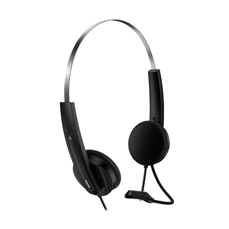 Audífonos Hs-220U Con Micrófono, Conectividad Usb-C, Color Negro, Diseño Cómodo Y L
