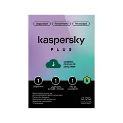 KASPERSKY - Plus Antivirus Para 1 Pc - Protección Avanzada Y Seguridad Digital Eficaz